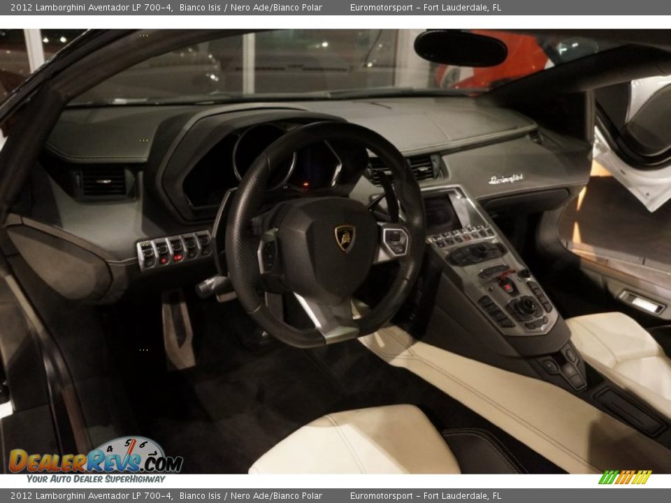 Nero Ade/Bianco Polar Interior - 2012 Lamborghini Aventador LP 700-4 Photo #22