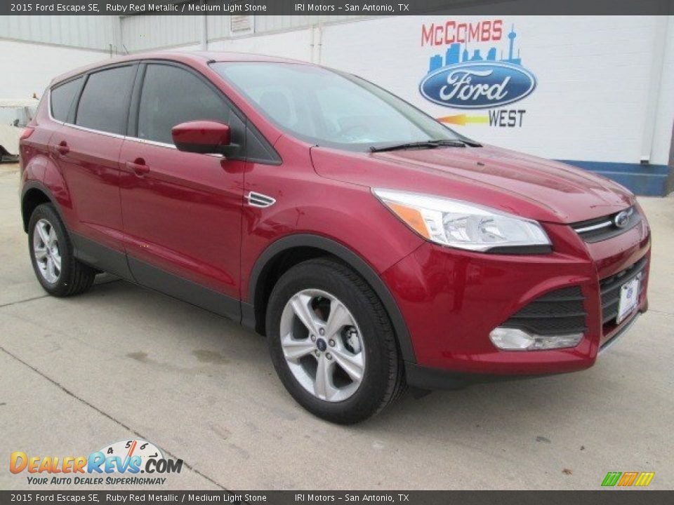 2015 Ford Escape SE Ruby Red Metallic / Medium Light Stone Photo #1