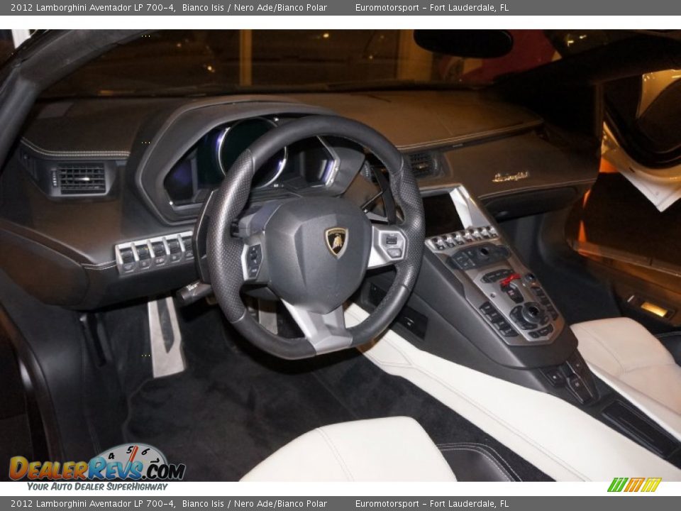 Nero Ade/Bianco Polar Interior - 2012 Lamborghini Aventador LP 700-4 Photo #30