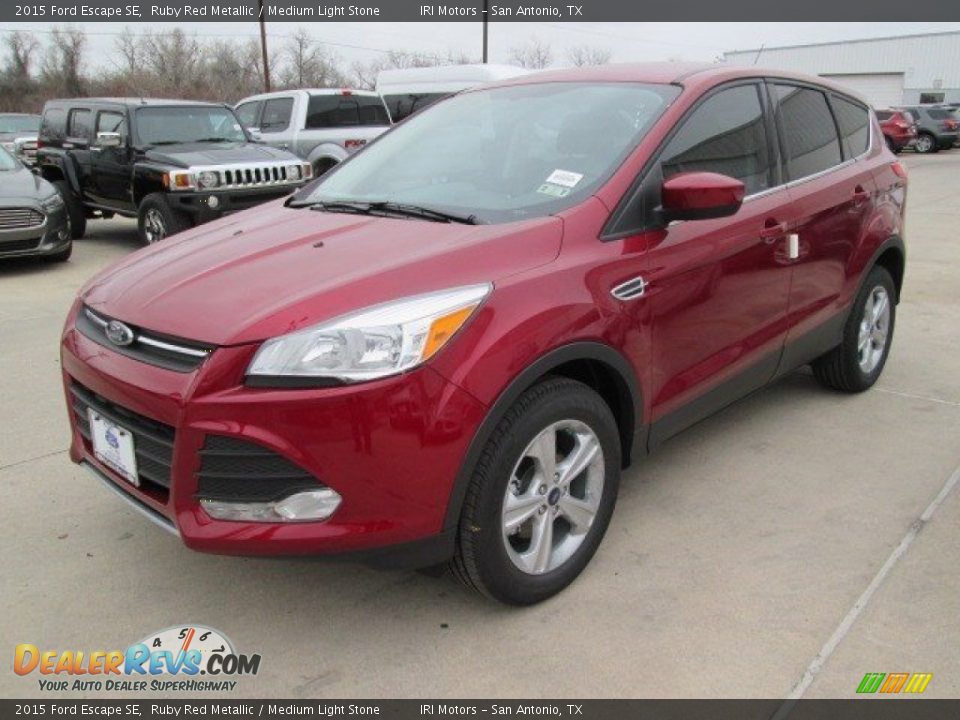 2015 Ford Escape SE Ruby Red Metallic / Medium Light Stone Photo #5