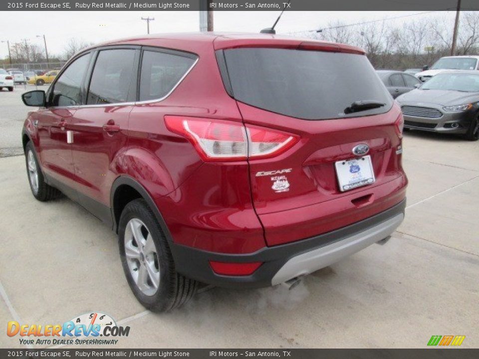 2015 Ford Escape SE Ruby Red Metallic / Medium Light Stone Photo #7