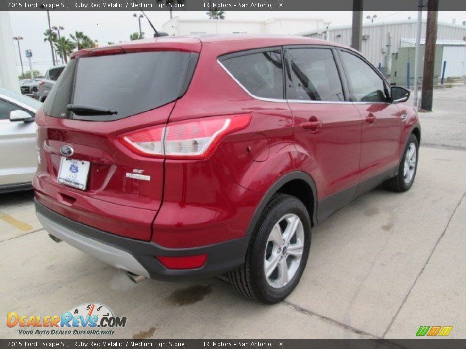 2015 Ford Escape SE Ruby Red Metallic / Medium Light Stone Photo #9