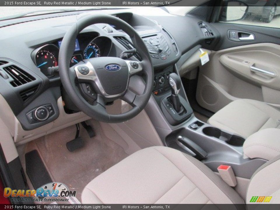 2015 Ford Escape SE Ruby Red Metallic / Medium Light Stone Photo #24