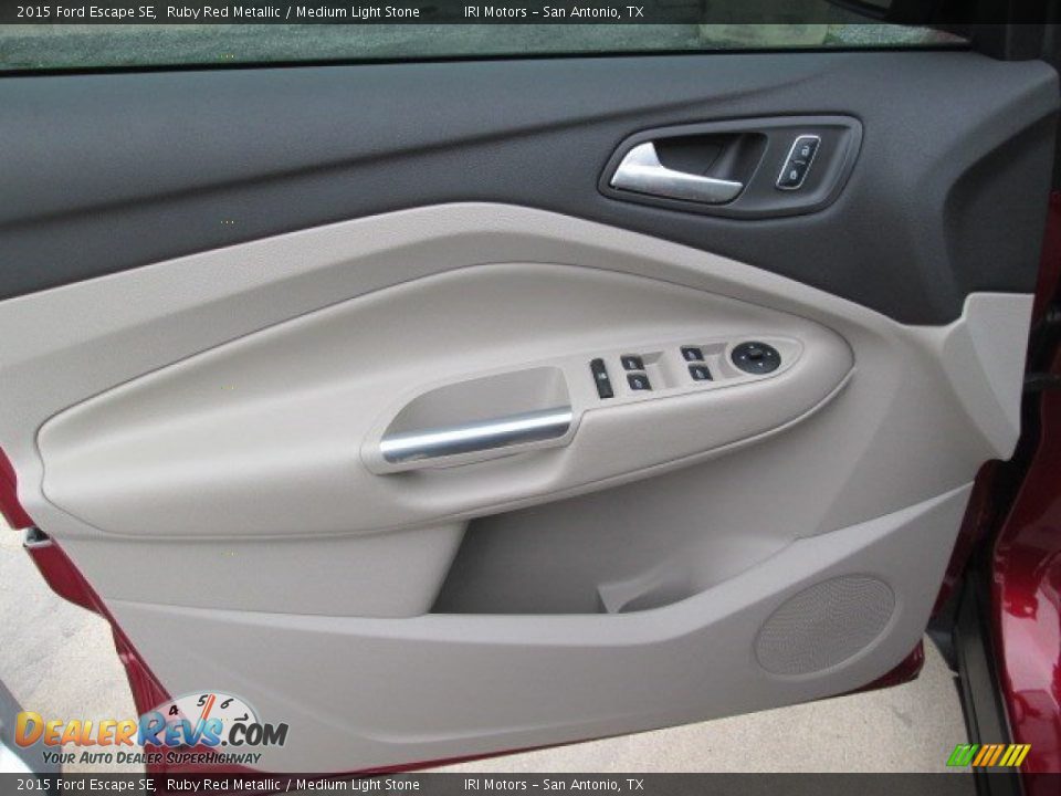 2015 Ford Escape SE Ruby Red Metallic / Medium Light Stone Photo #25