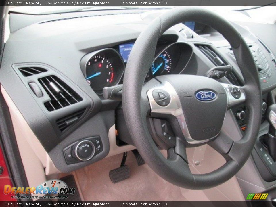 2015 Ford Escape SE Ruby Red Metallic / Medium Light Stone Photo #26