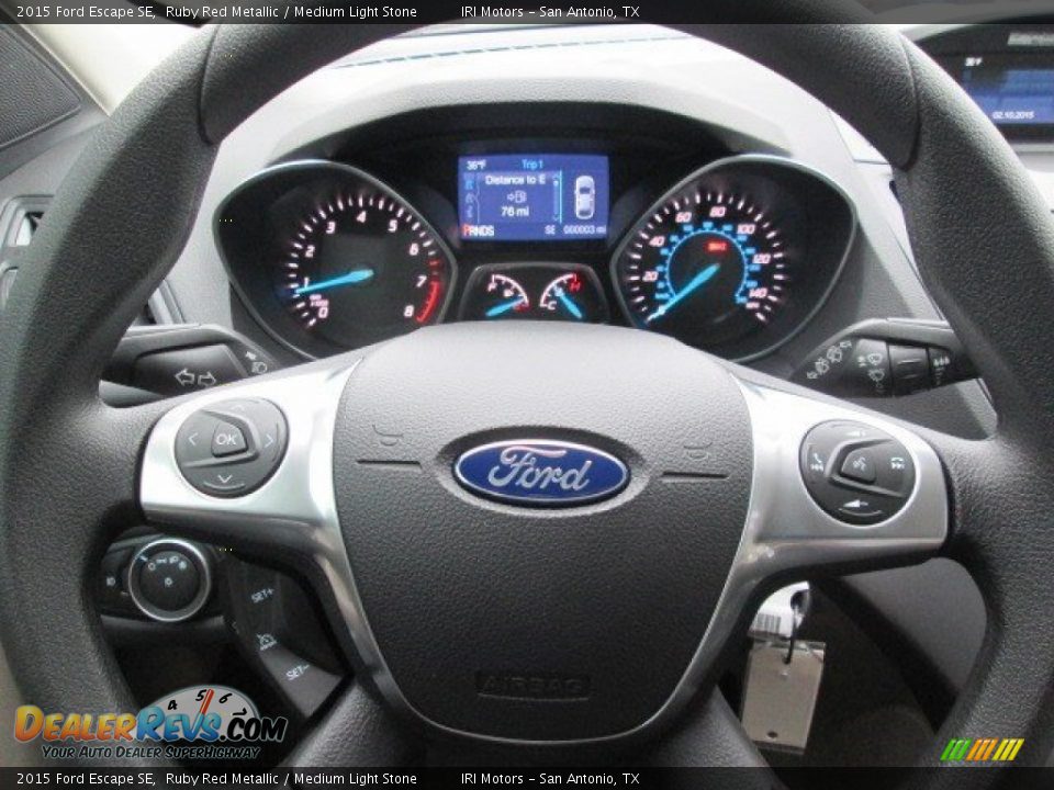 2015 Ford Escape SE Ruby Red Metallic / Medium Light Stone Photo #31