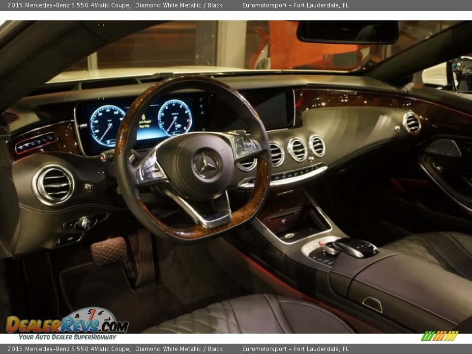 2015 Mercedes-Benz S 550 4Matic Coupe Diamond White Metallic / Black Photo #21