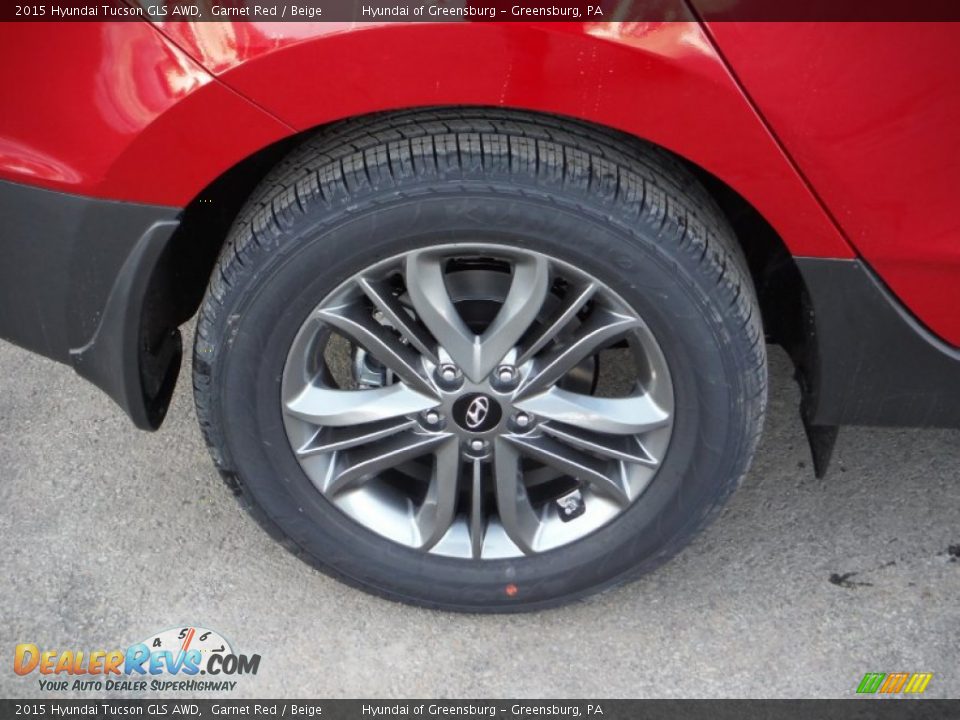 2015 Hyundai Tucson GLS AWD Garnet Red / Beige Photo #3