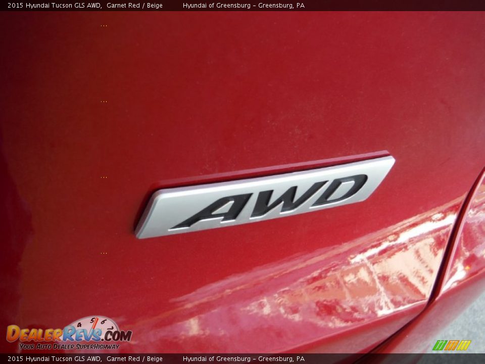 2015 Hyundai Tucson GLS AWD Garnet Red / Beige Photo #7