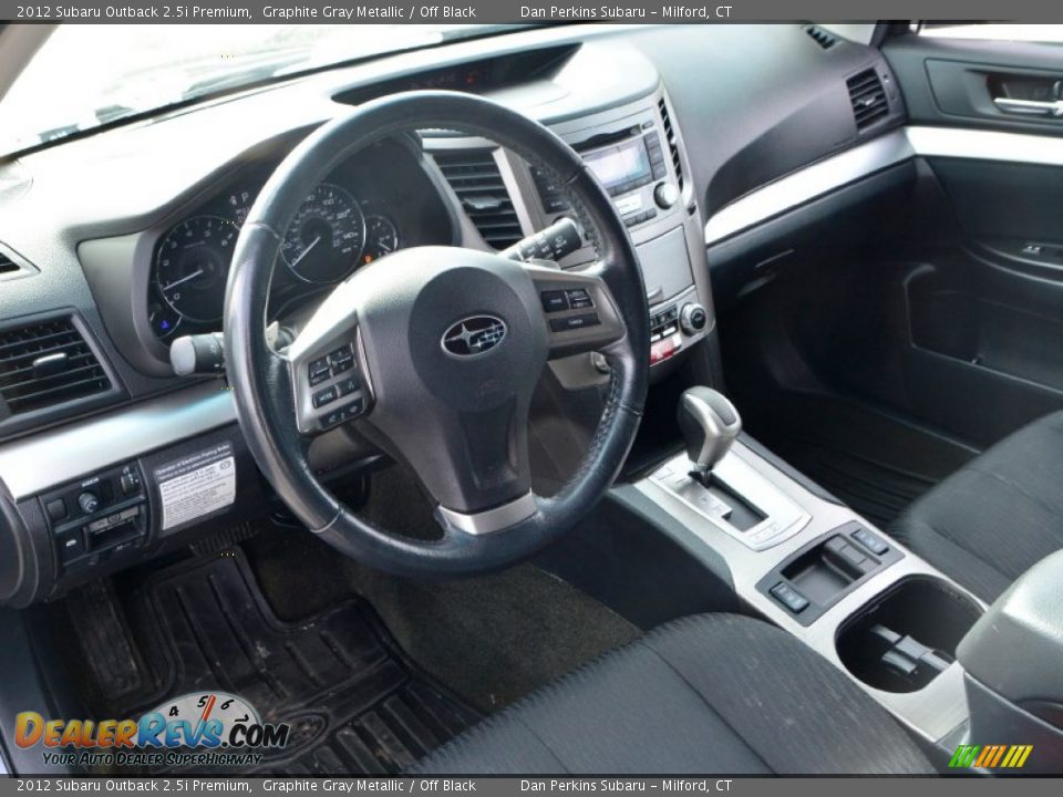 2012 Subaru Outback 2.5i Premium Graphite Gray Metallic / Off Black Photo #5