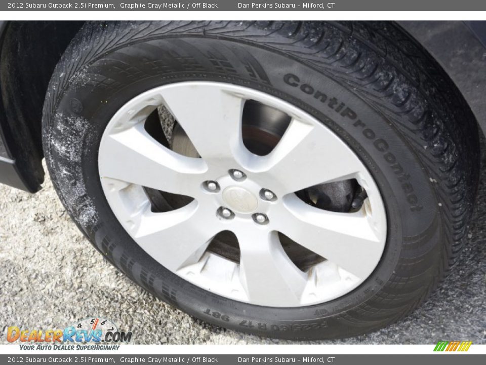 2012 Subaru Outback 2.5i Premium Graphite Gray Metallic / Off Black Photo #24