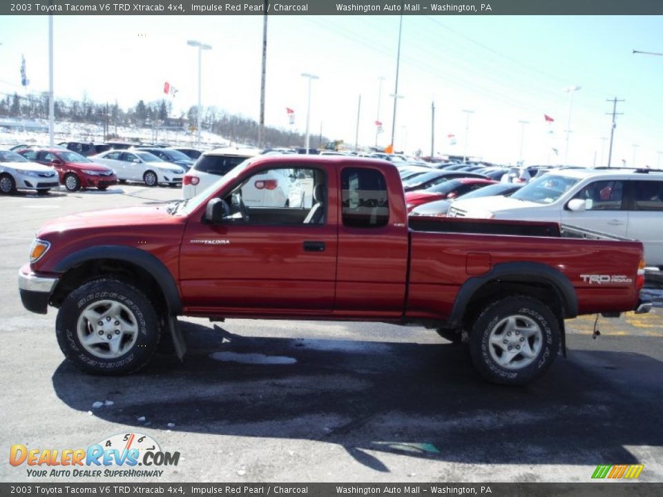 2003 Toyota Tacoma V6 TRD Xtracab 4x4 Impulse Red Pearl / Charcoal Photo #5