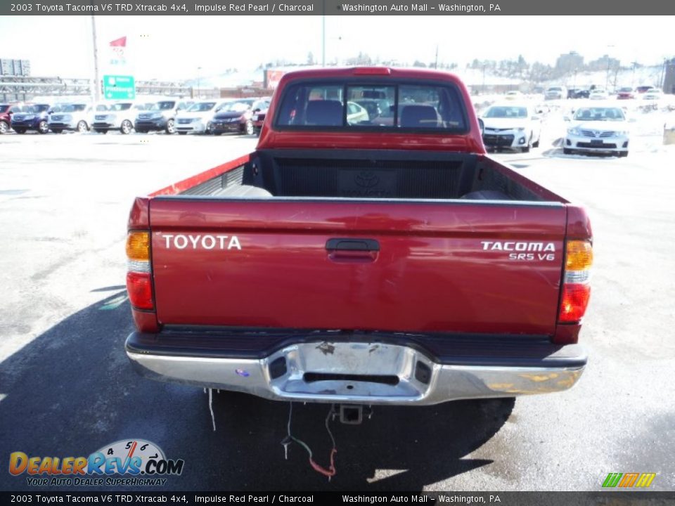 2003 Toyota Tacoma V6 TRD Xtracab 4x4 Impulse Red Pearl / Charcoal Photo #6