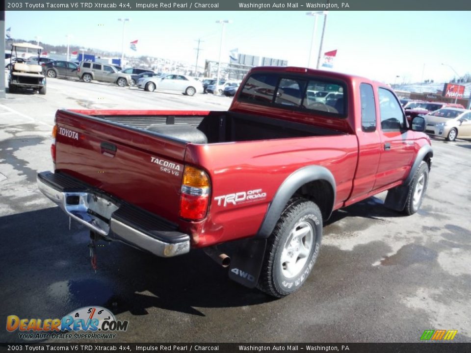 2003 Toyota Tacoma V6 TRD Xtracab 4x4 Impulse Red Pearl / Charcoal Photo #7
