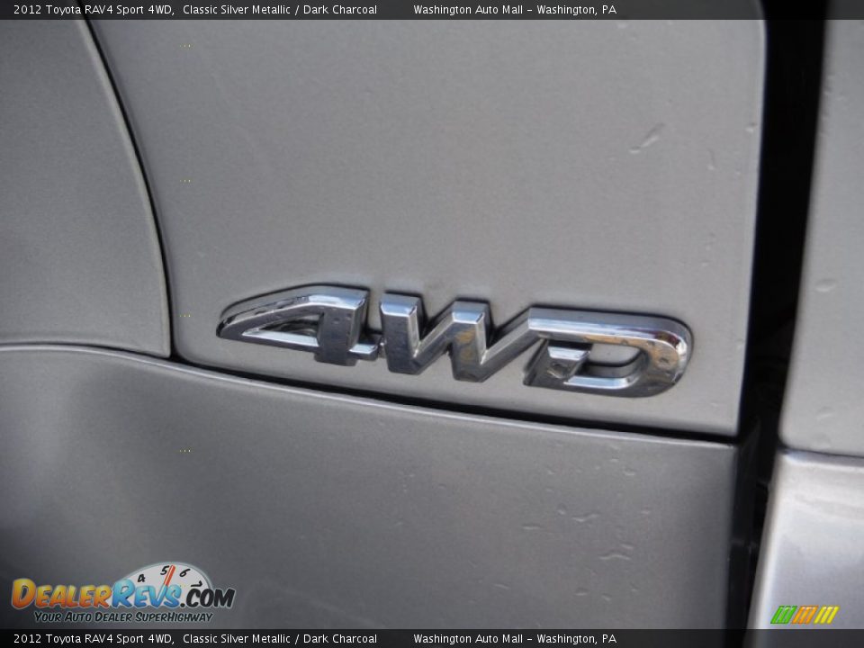 2012 Toyota RAV4 Sport 4WD Classic Silver Metallic / Dark Charcoal Photo #9