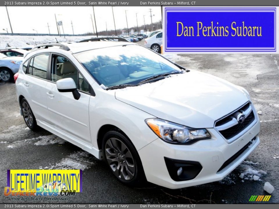 2013 Subaru Impreza 2.0i Sport Limited 5 Door Satin White Pearl / Ivory Photo #1