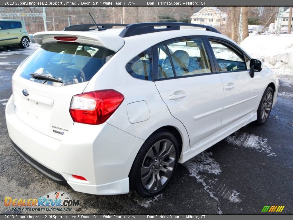 2013 Subaru Impreza 2.0i Sport Limited 5 Door Satin White Pearl / Ivory Photo #6