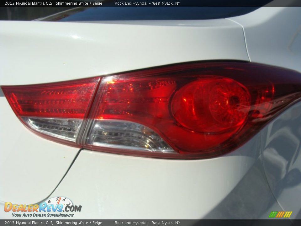2013 Hyundai Elantra GLS Shimmering White / Beige Photo #20