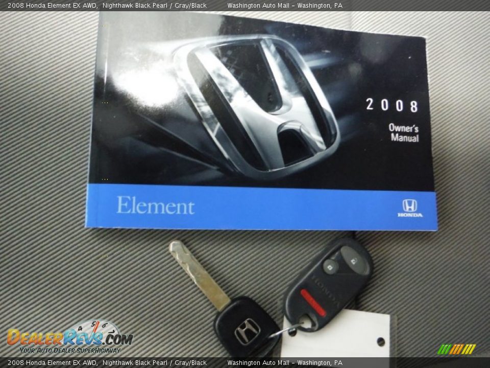 2008 Honda Element EX AWD Nighthawk Black Pearl / Gray/Black Photo #18