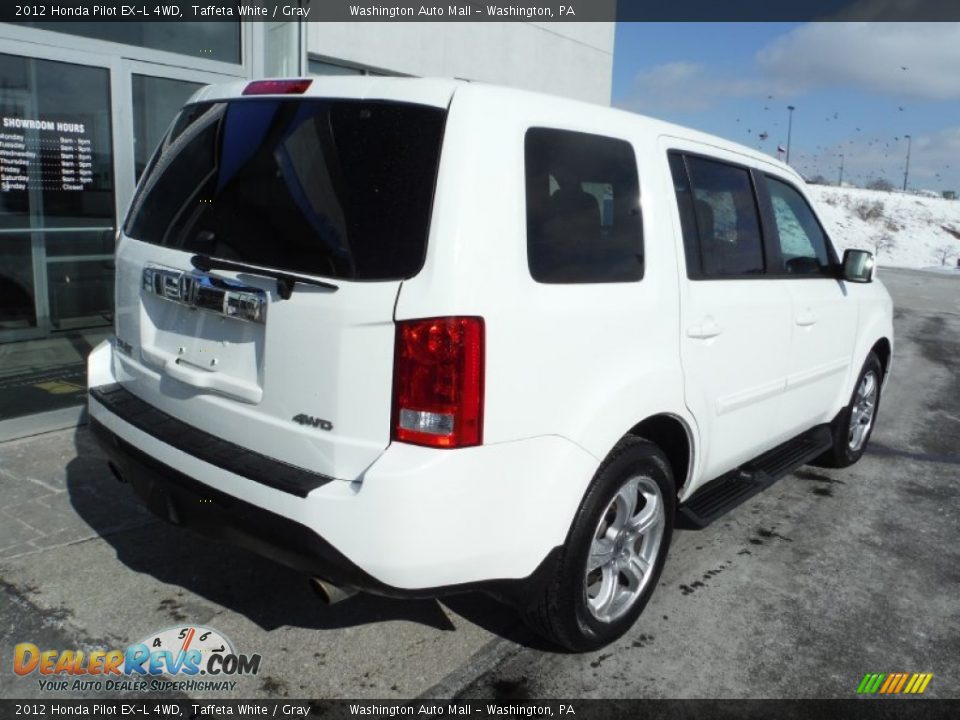 2012 Honda Pilot EX-L 4WD Taffeta White / Gray Photo #8
