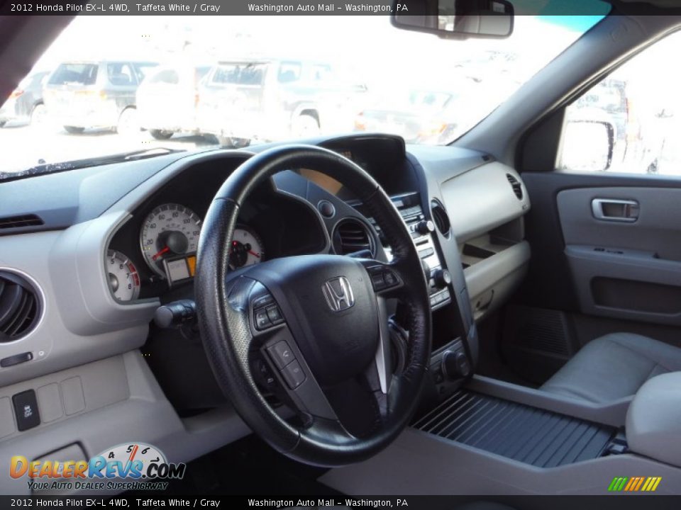 2012 Honda Pilot EX-L 4WD Taffeta White / Gray Photo #12