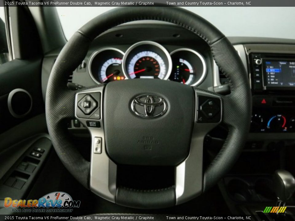 2015 Toyota Tacoma V6 PreRunner Double Cab Steering Wheel Photo #21