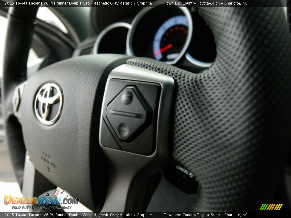 2015 Toyota Tacoma V6 PreRunner Double Cab Magnetic Gray Metallic / Graphite Photo #34