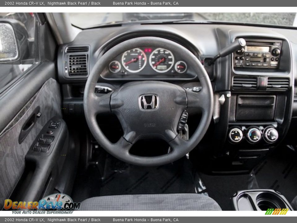 2002 Honda CR-V LX Nighthawk Black Pearl / Black Photo #5
