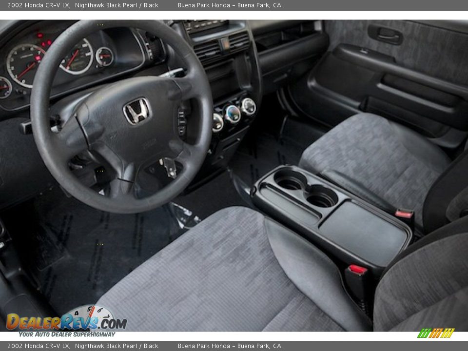 Black Interior - 2002 Honda CR-V LX Photo #11