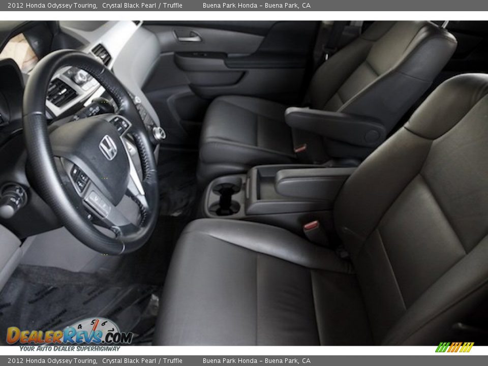 2012 Honda Odyssey Touring Crystal Black Pearl / Truffle Photo #3