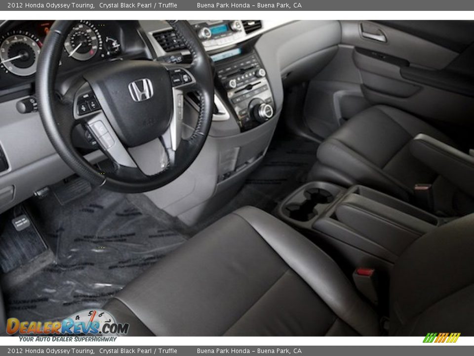 2012 Honda Odyssey Touring Crystal Black Pearl / Truffle Photo #11