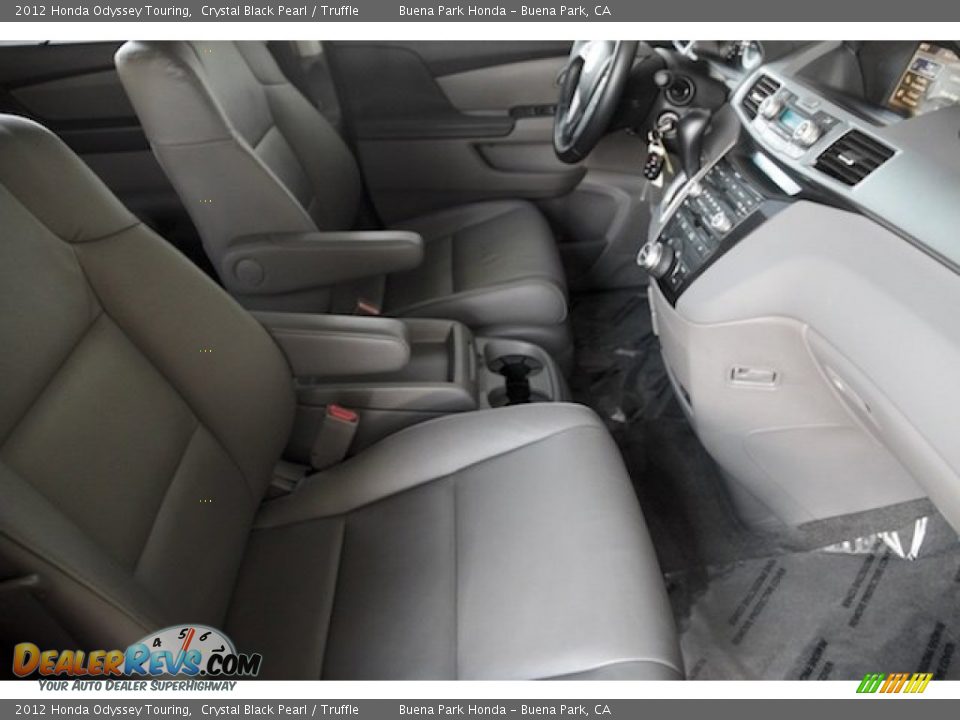2012 Honda Odyssey Touring Crystal Black Pearl / Truffle Photo #22