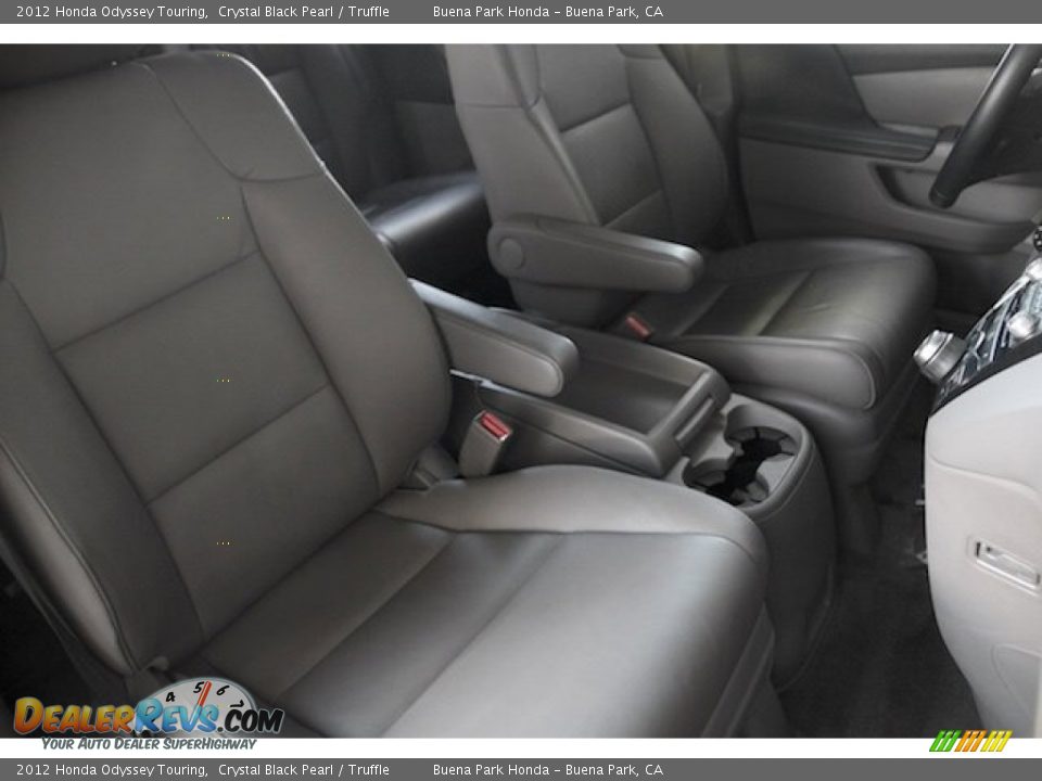 2012 Honda Odyssey Touring Crystal Black Pearl / Truffle Photo #24