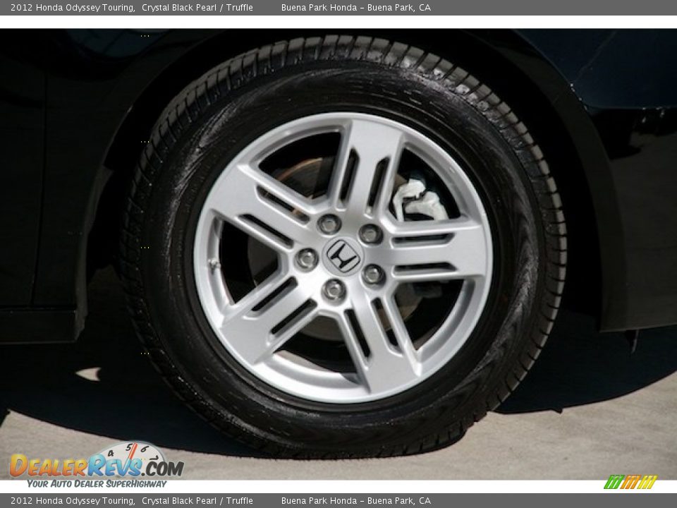 2012 Honda Odyssey Touring Crystal Black Pearl / Truffle Photo #33