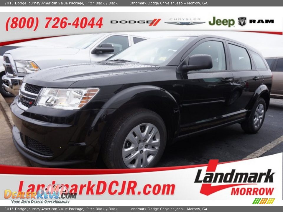 2015 Dodge Journey American Value Package Pitch Black / Black Photo #1