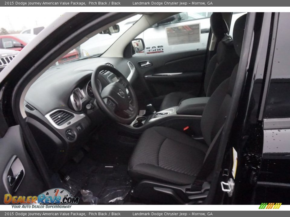2015 Dodge Journey American Value Package Pitch Black / Black Photo #6