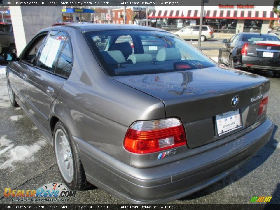 2002 BMW 5 Series 540i Sedan Sterling Grey Metallic / Black Photo #4