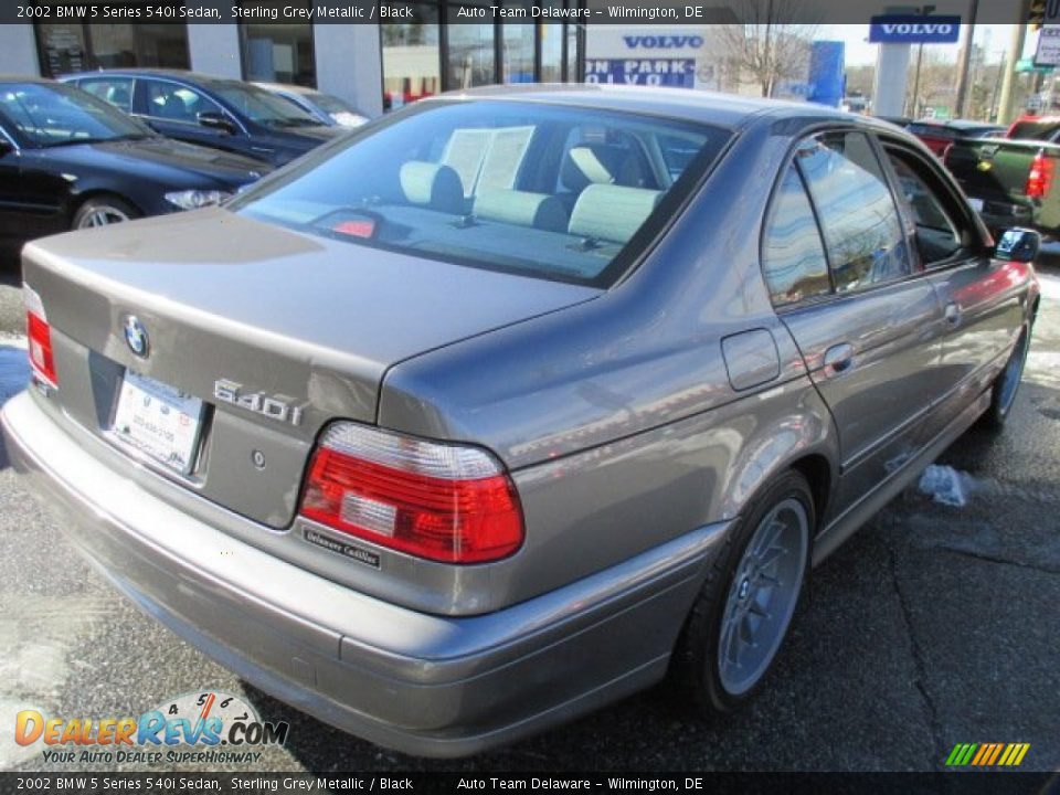 2002 BMW 5 Series 540i Sedan Sterling Grey Metallic / Black Photo #6