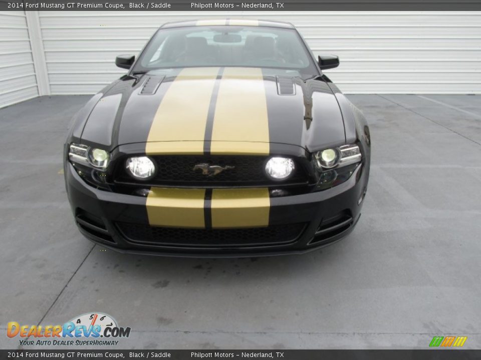 2014 Ford Mustang GT Premium Coupe Black / Saddle Photo #5