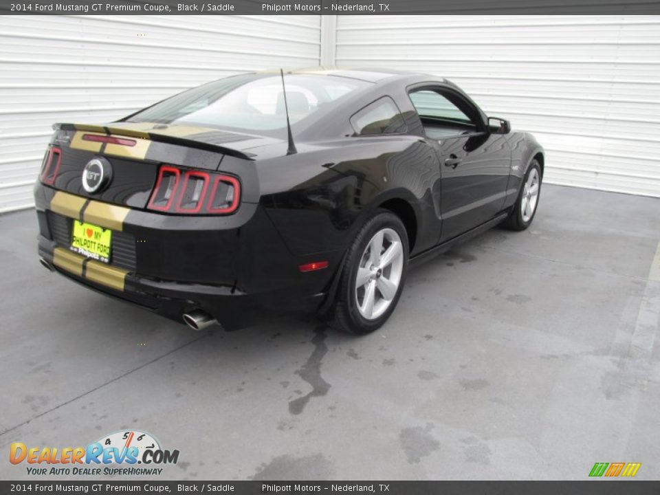 2014 Ford Mustang GT Premium Coupe Black / Saddle Photo #9