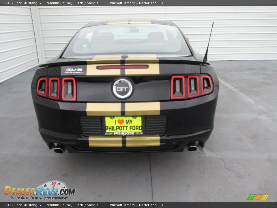 2014 Ford Mustang GT Premium Coupe Black / Saddle Photo #10