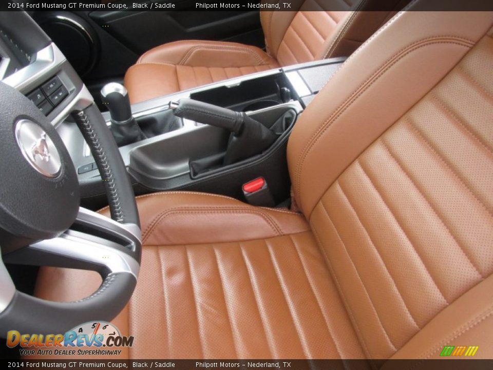 2014 Ford Mustang GT Premium Coupe Black / Saddle Photo #30