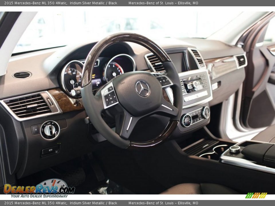 2015 Mercedes-Benz ML 350 4Matic Iridium Silver Metallic / Black Photo #10
