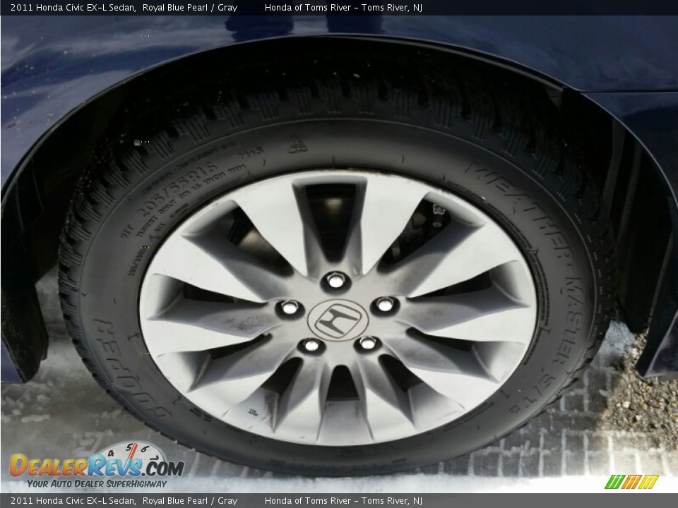 2011 Honda Civic EX-L Sedan Royal Blue Pearl / Gray Photo #8