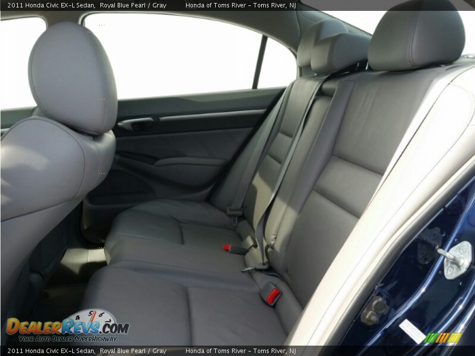 2011 Honda Civic EX-L Sedan Royal Blue Pearl / Gray Photo #10