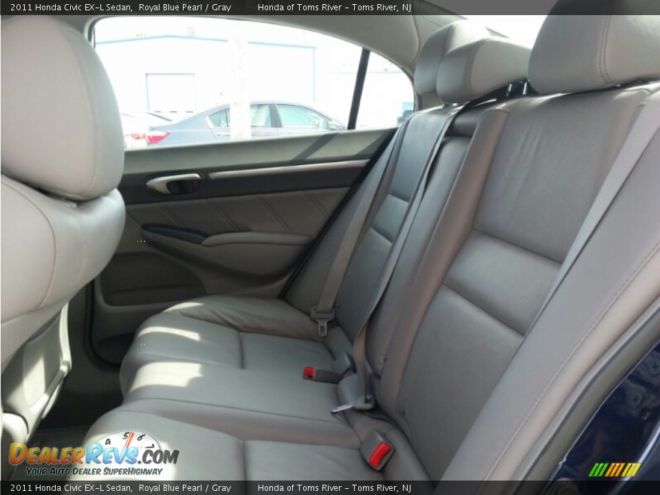2011 Honda Civic EX-L Sedan Royal Blue Pearl / Gray Photo #22
