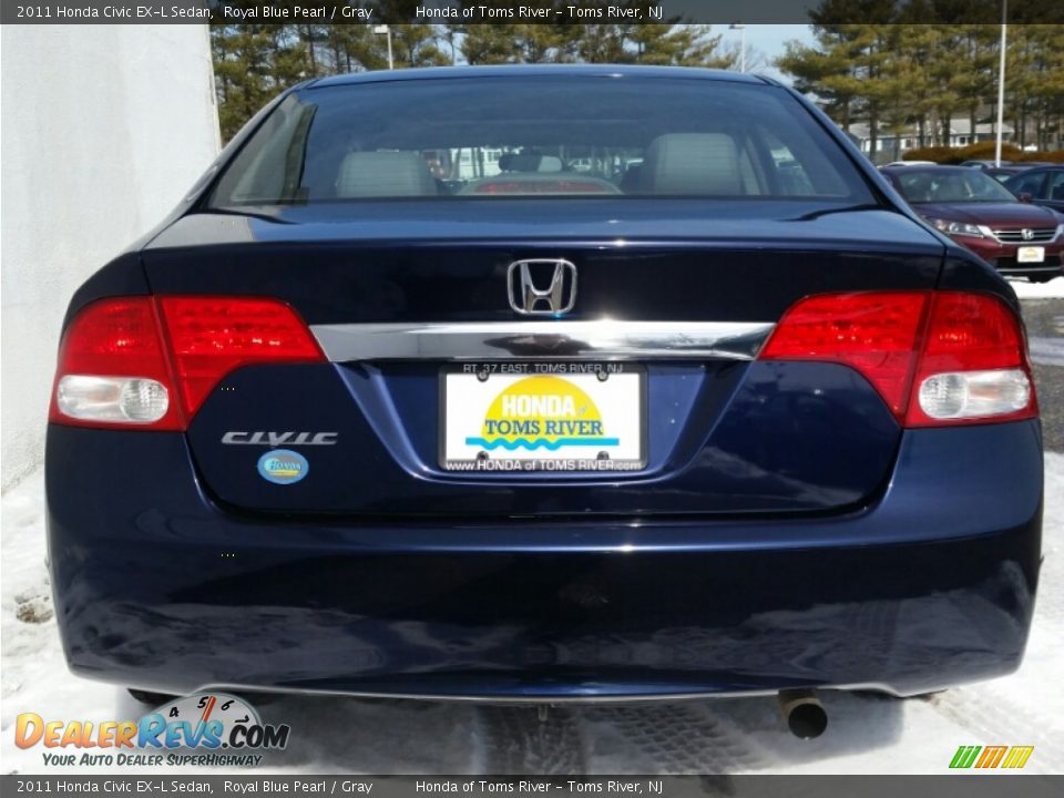 2011 Honda Civic EX-L Sedan Royal Blue Pearl / Gray Photo #24