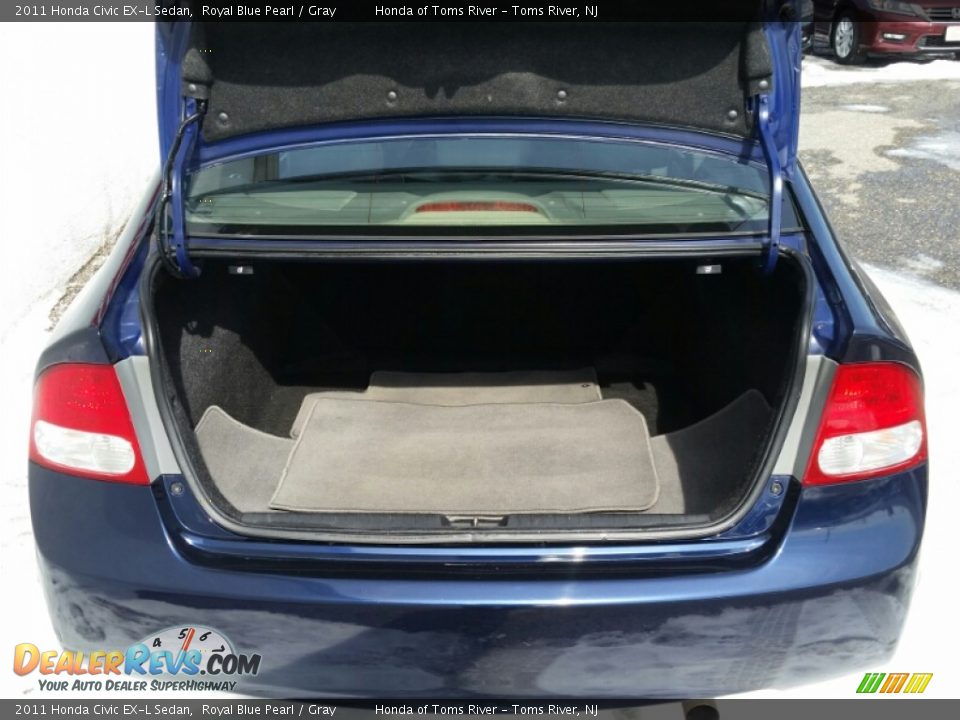 2011 Honda Civic EX-L Sedan Royal Blue Pearl / Gray Photo #28