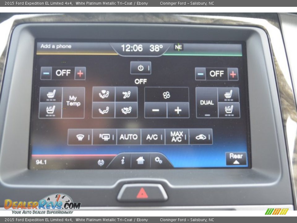 Controls of 2015 Ford Expedition EL Limited 4x4 Photo #20