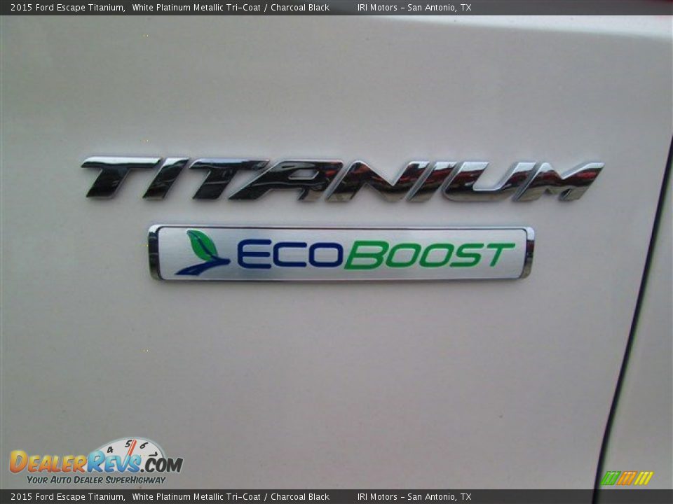 2015 Ford Escape Titanium White Platinum Metallic Tri-Coat / Charcoal Black Photo #11